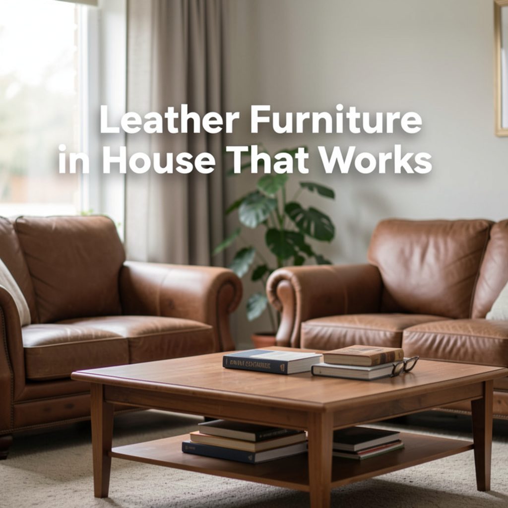 Leather Furniture in a House That Works
